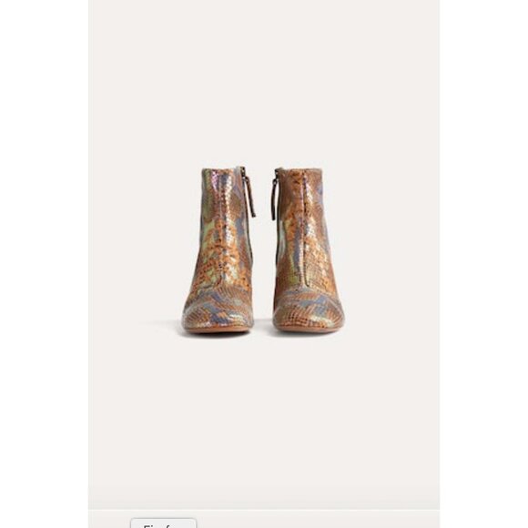 Forte Forte Chic Printed Snakeskin Leather Ankle Boots Caju Womens Size 41 US 9. - Picture 3 of 13